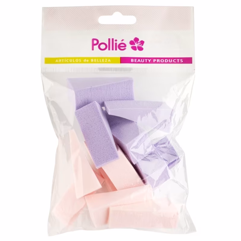 POLLIÉ Esponja Triangular Maquillaje 12uds 01459