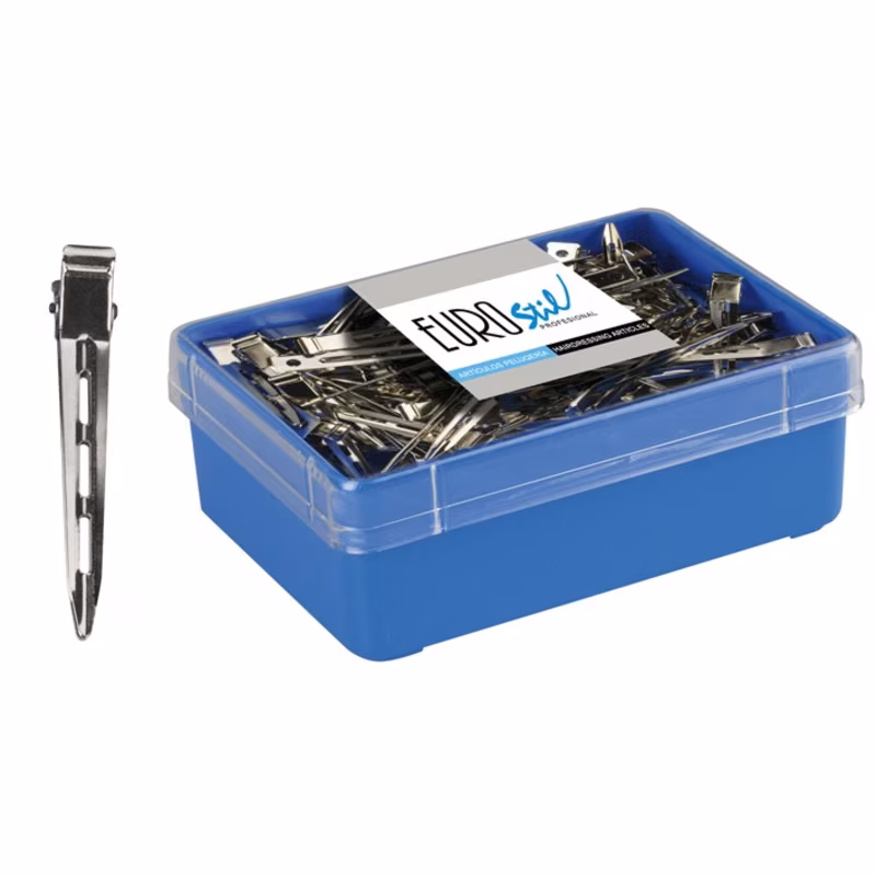 EUROSTIL Pinzas Grandes Rulos 120uds 01659