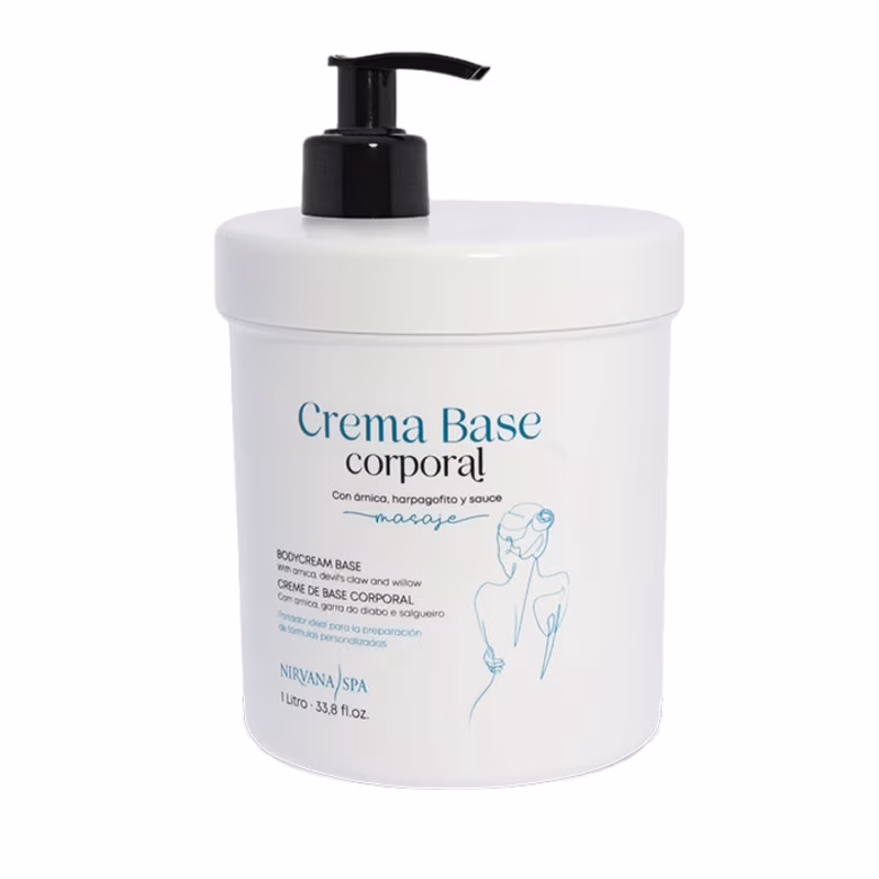 NIRVANA SPA Crema Base Masaje Corporal Profesional 1000 ml