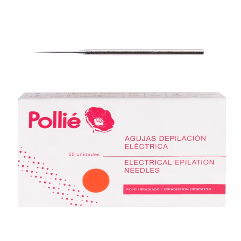 POLLIÉ Agujas Depilación Eléctr. 50ud 1.5mm 02967