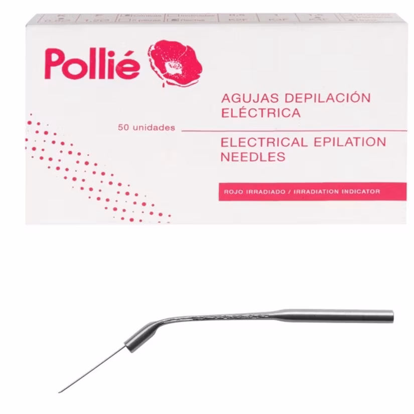 POLLIÉ Agujas Depilación Inclinada 50ud 1mm 03287