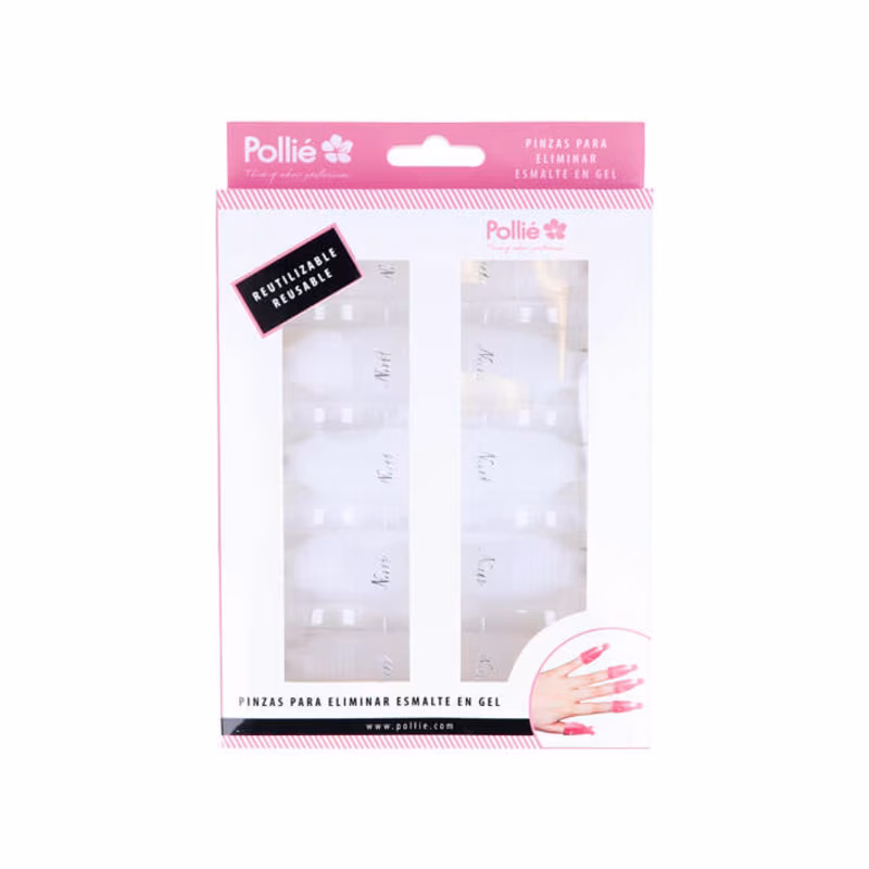 thumbnail-0-POLLIÉ Pinza Eliminar Esmalte Blanca 10uds 06777