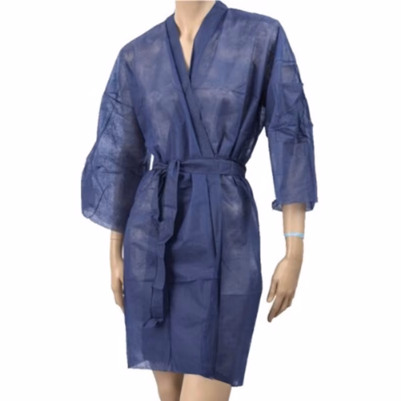 thumbnail-0-GIUBRA Kimono Desechable Azul 10uds