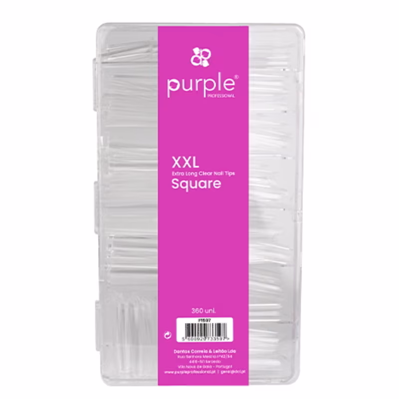 PURPLE Tips SQUARE XXL 360uds P1597