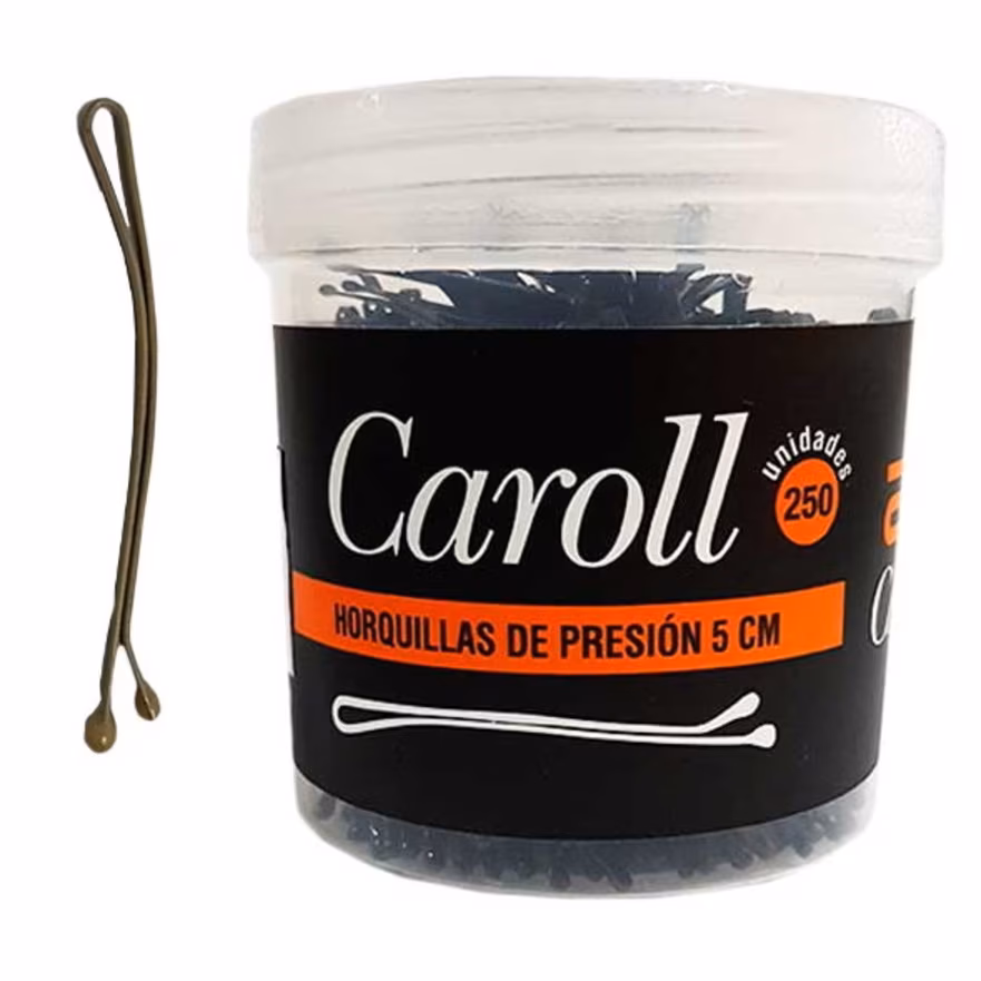 CAROLL Horquilla Presión Castaño 50mm 250uds 13030