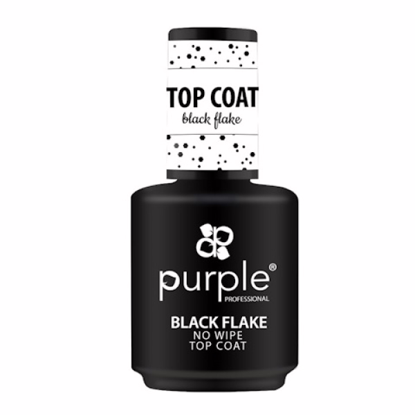 PURPLE Top Coat Black Flake 15ml P248