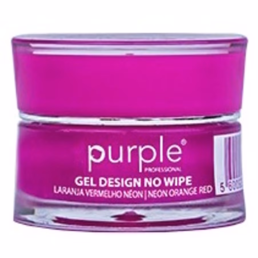 PURPLE Gel Design Neon Red Orange No Wipe 5g P947