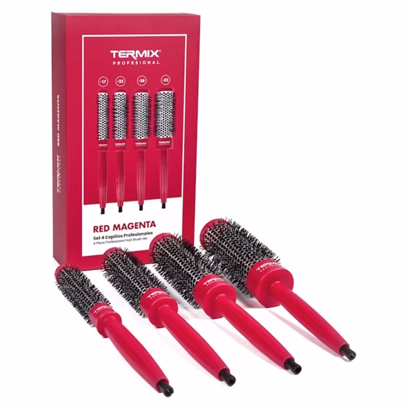 TERMIX Pack Cepillos Térmico Red Magenta 4uds T92