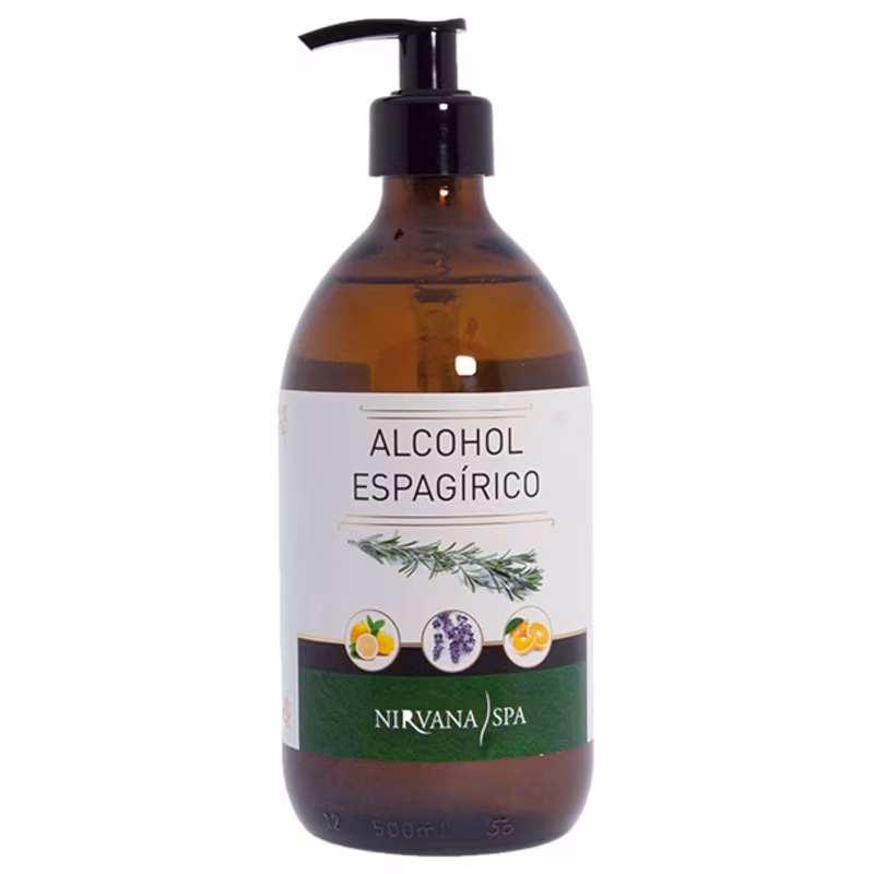 NIRVANA SPA Alcohol Espagírico Cosmética Natural Profesional 500 ml