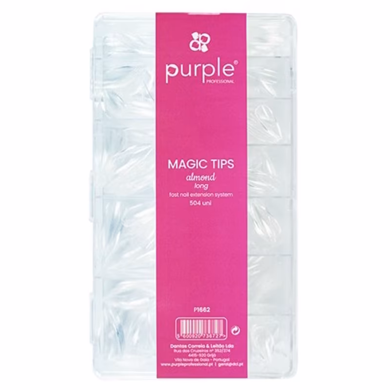 PURPLE Magic Tips ALMOND Long 504uds P1662