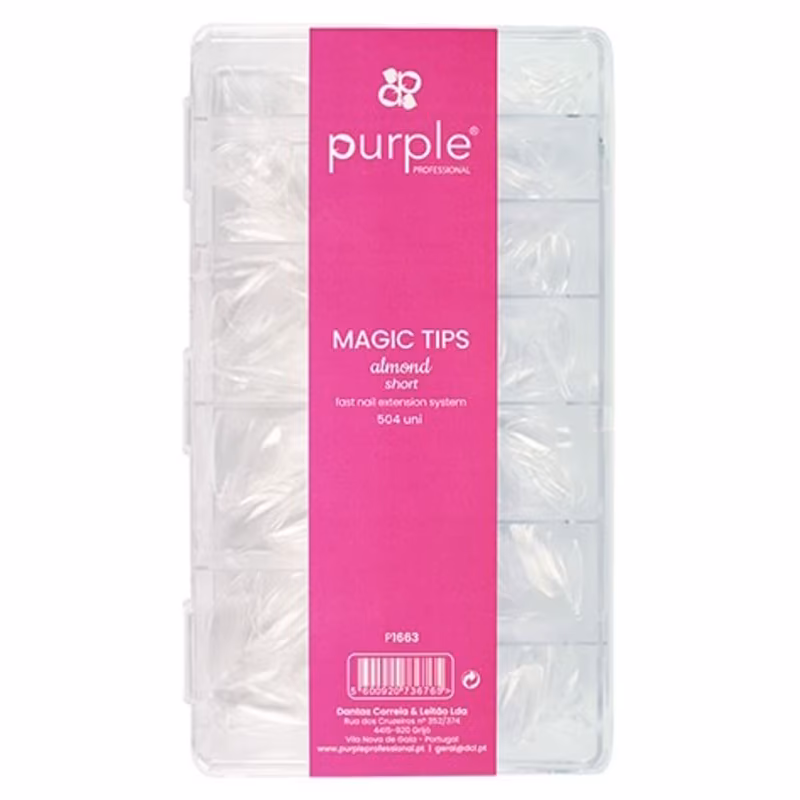 PURPLE Magic Tips ALMOND Short 504uds P1663