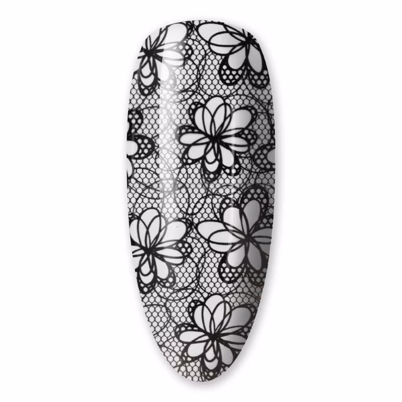 MOLLY LAC Foil Transfer Encaje Negro Flores 33926