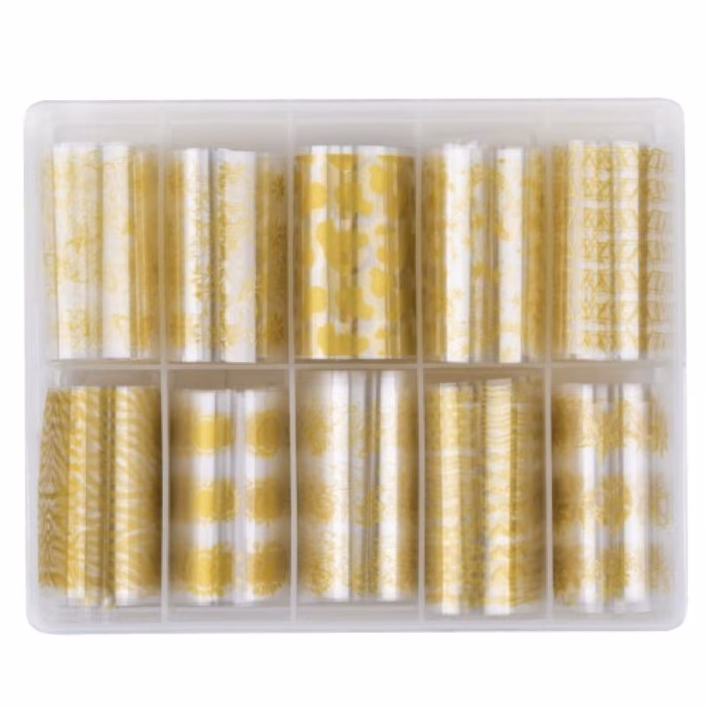 MOLLY LAC Foil Transfer Caja Diseños Oro 10uds