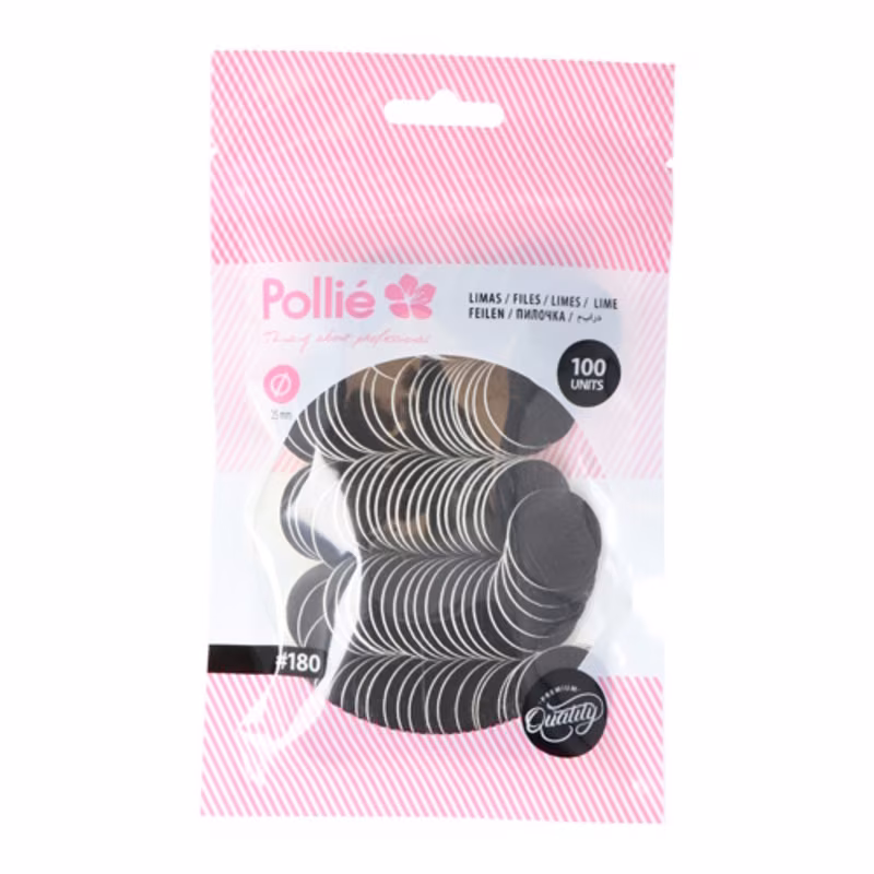 POLLIÉ Recambio Disco Pedicura 25mm #180 100uds 09058
