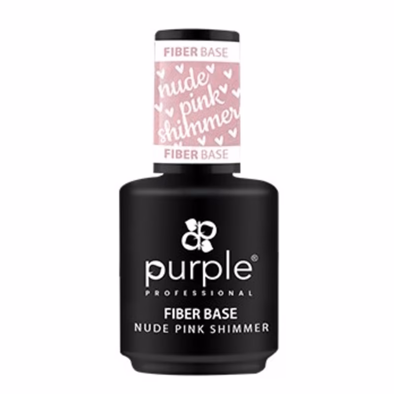 PURPLE Base Fiber Nude Pink Shimmer 15ml P424
