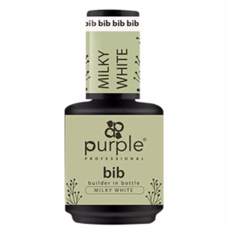 PURPLE Gel Constructor BIB Milky White 15ml P180