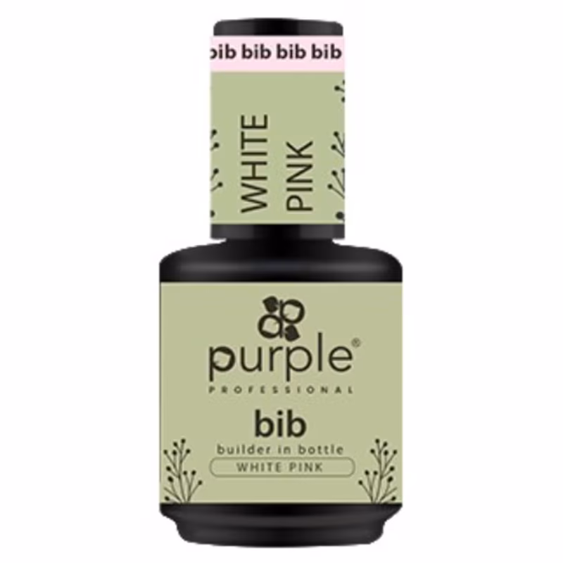 PURPLE Gel Constructor BIB Milky White Pink 15ml P205
