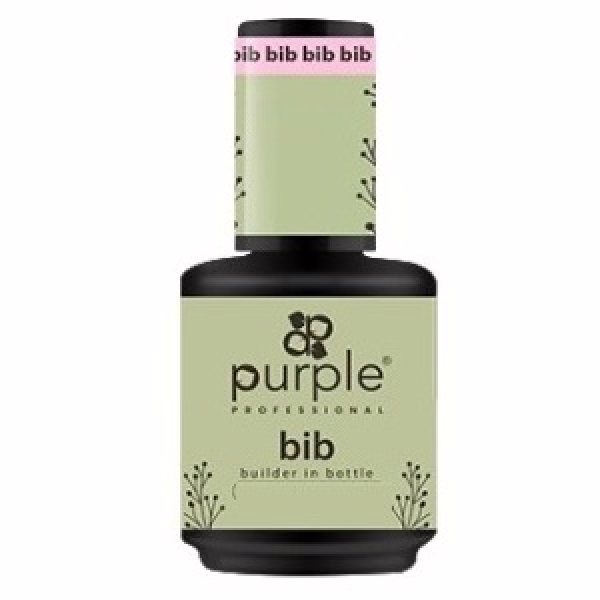 PURPLE Gel Constructor BIB Pink With Gold Flakes Clear 15ml P370