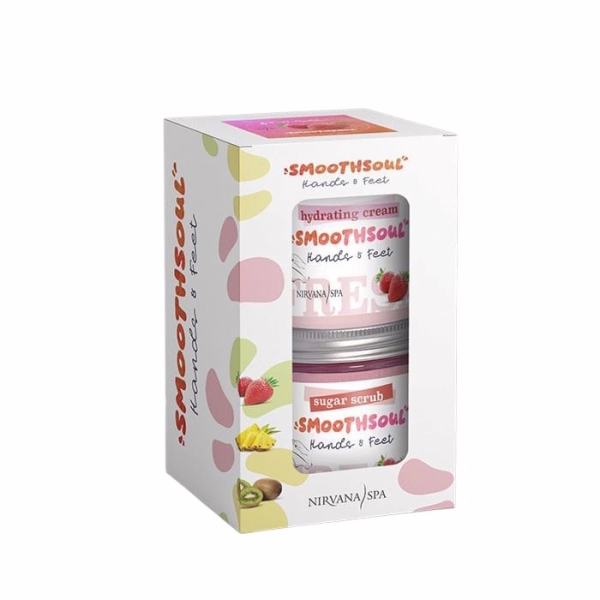 NIRVANA SPA Fresa Exfoliante + Crema Manos y Pies Pack