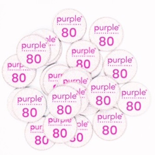 PURPLE Lima Circular 20mm Grano 80 P3056