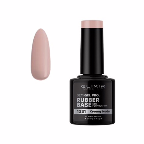 ELIXIR Base Rubber Nº1331 Creamy Nude Semipermanente 8ml