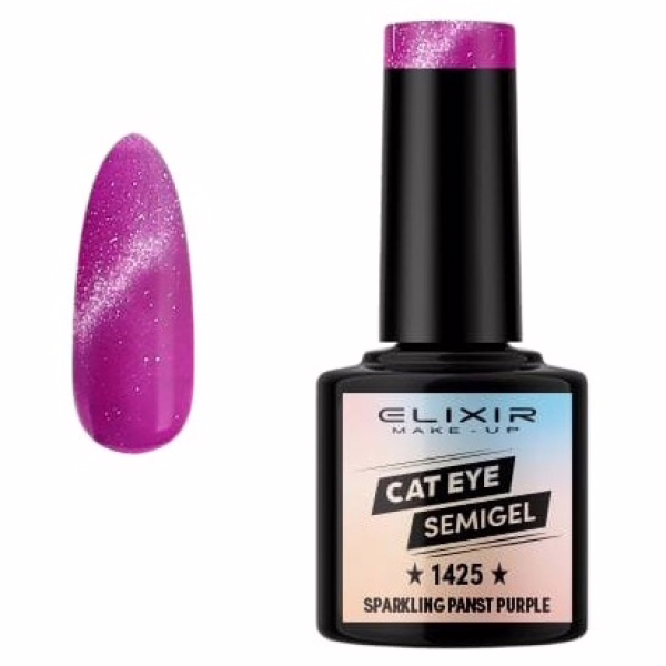 ELIXIR Esmalte Nº1425 Cat Eye Sparkling Purple Semipermanente 8ml
