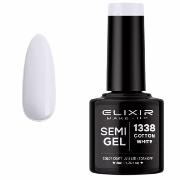 ELIXIR Esmalte Nº1338 Cotton White Semipermanente 8ml