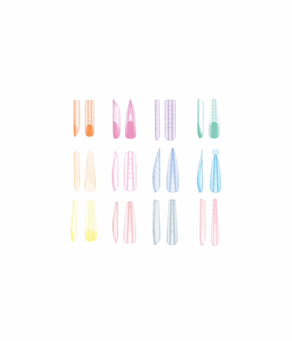 PURPLE Tips Dual Forms Mix 296uds P1643