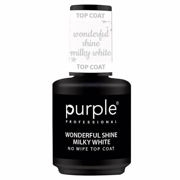PURPLE Top Coat Brillo Milky White 15ml P464