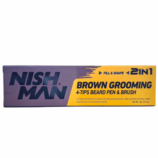 NISHMAN Lápiz Perfilador Barba Brown Grooming 2g