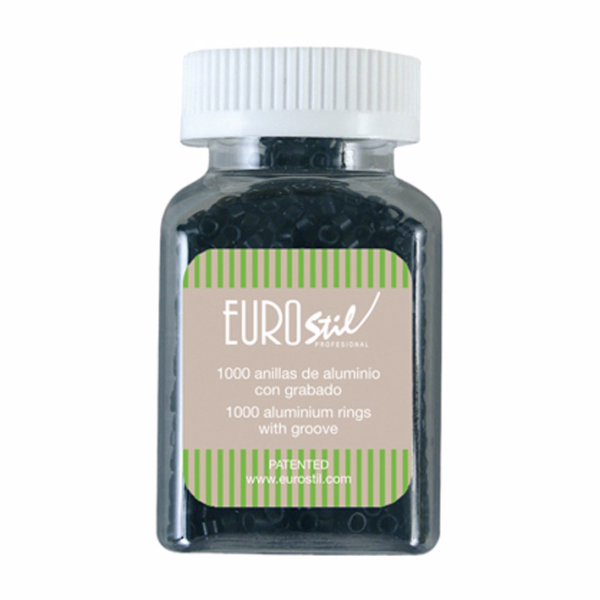 EUROSTIL Bote Anillas Extensiones Negro 1 1000uds 02867