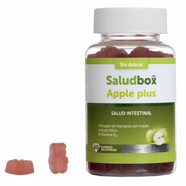 SALUDBOX Apple Plus Salud Intestinal y Digestión Vinagre de Manzana 60 Gominolas