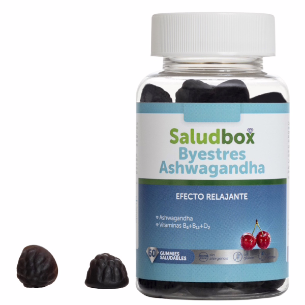 SALUDBOX Byestres Relajantes Ashwagandha Estrés y Equilibrio Emocional 60 Gominolas