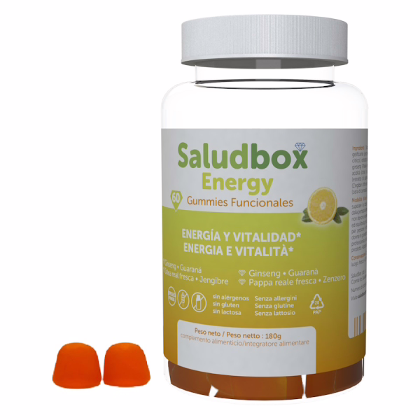 SALUDBOX Energy Energía y Vitalidad Ginseng Guaraná 60 Gominolas