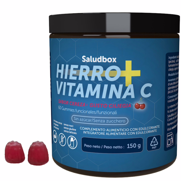 SALUDBOX Hierro y Vitamina C Energía y Fatiga 60 Gominolas