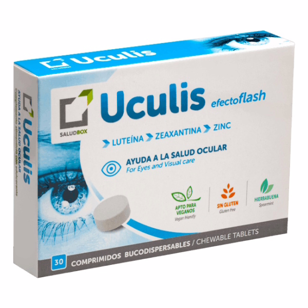 SALUDBOX Uculis Comprimidos Bucodispersables Salud Ocular Luteína y Zinc 30 Uds
