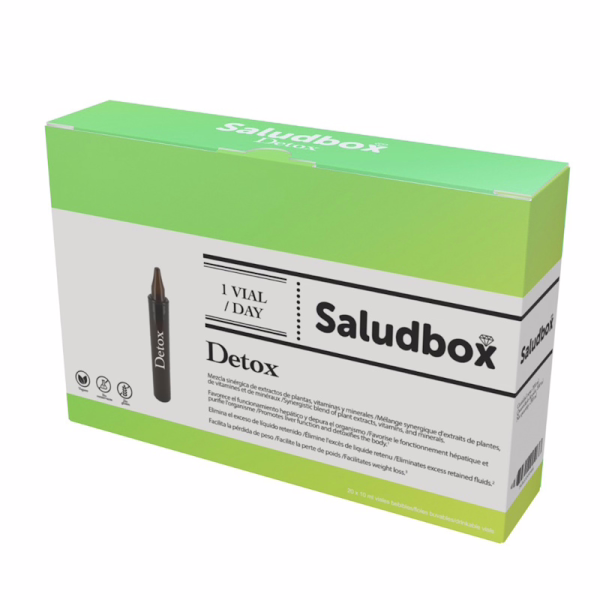 SALUDBOX Viales Detox Hígado y Depuración 10 ml 20 Uds