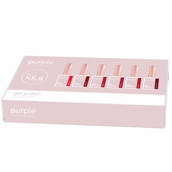 PURPLE Kit 6 Esmalte Semipermanente 6uds