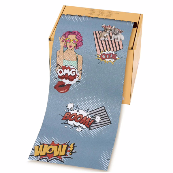 SIBEL Aluminio Mechas Gofrado PopArt 12.7x97 P005780