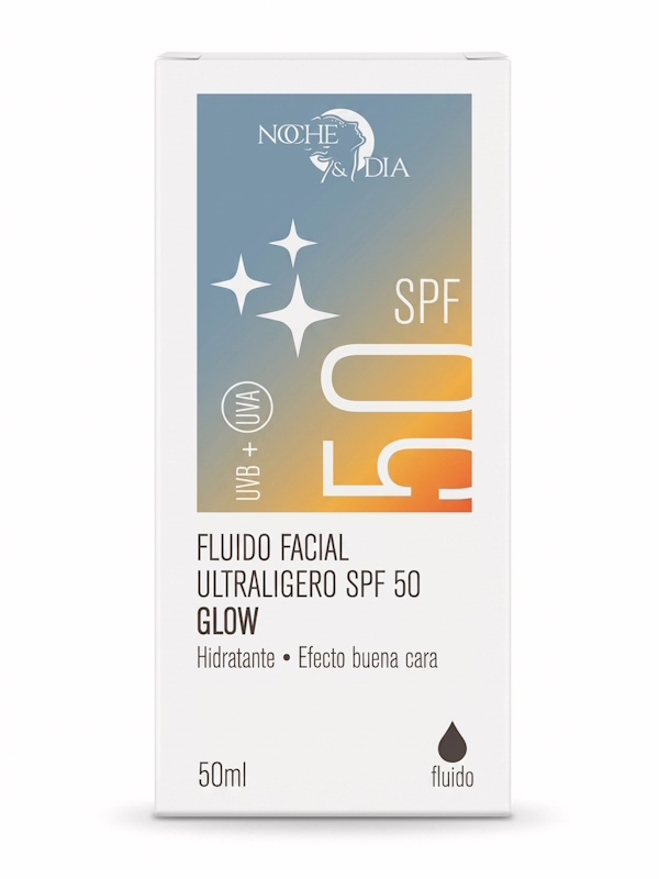 NOCHE Y DÍA Fluido Facial Solar Glow SPF50 Ultraligero 50 ml