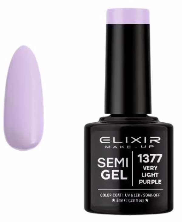 ELIXIR Esmalte Nº1377 Very Light Purple Semipermanente 8ml