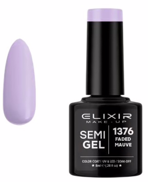 ELIXIR Esmalte Nº1376 Faded Mauve Semipermanente 8ml