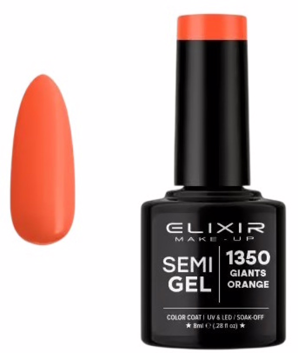 ELIXIR Esmalte Nº1350 Giants Orange Semipermanente 8ml
