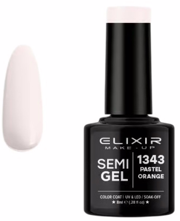 ELIXIR Esmalte Nº1343 Pastel Orange Semipermanente 8ml