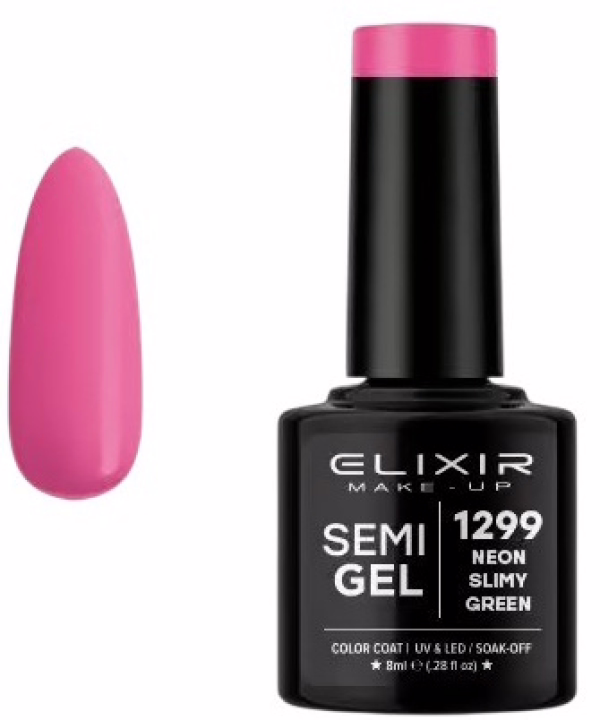 ELIXIR Esmalte Nº1299 Neon Slimy Green Semipermanente 8ml
