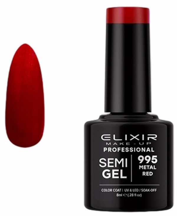 ELIXIR Esmalte Nº995 Metal Red Semipermanente 8ml