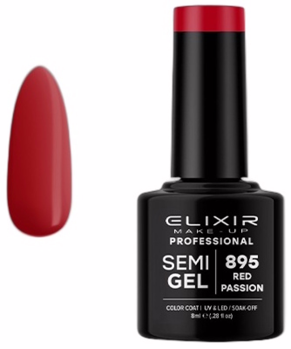 ELIXIR Esmalte Nº895 Red Passion Semipermanente 8ml