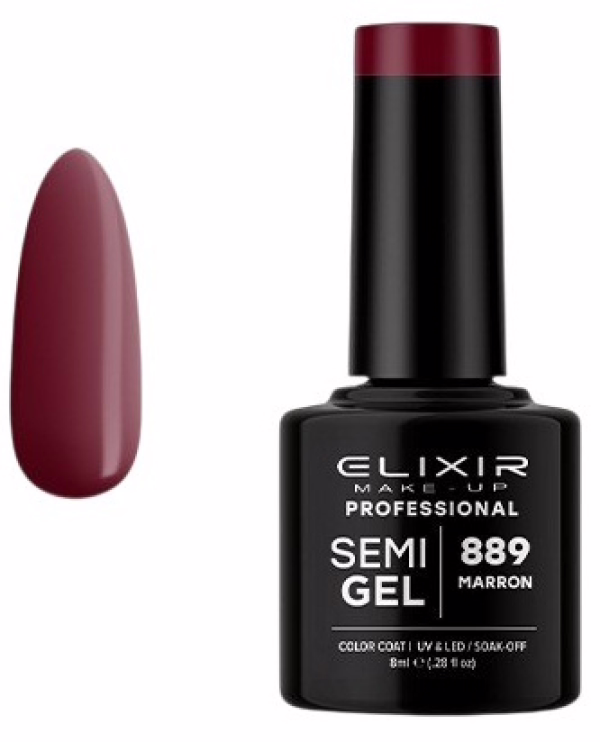 ELIXIR Esmalte Nº889 Marron Semipermanente 8ml