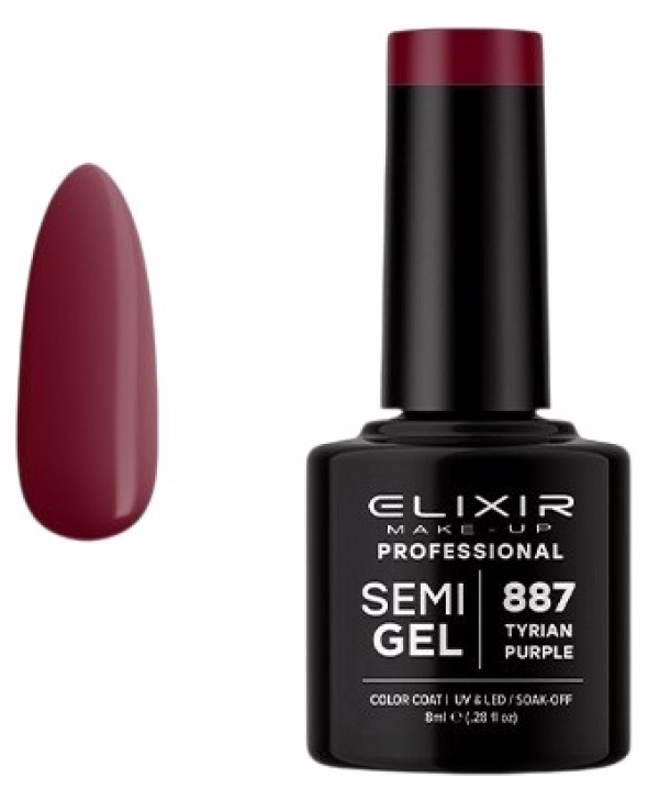 ELIXIR Esmalte Nº887 Tyrian Purple Semipermanente 8ml