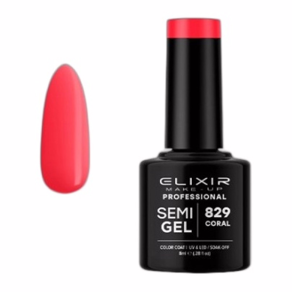 ELIXIR Esmalte Nº829 Coral Semipermanente 8ml